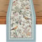 Blue Birds Spring Blossom Linen Table Runner Durable Chinoiserie Wedding Decor 0