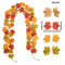 Autumn Maple Leaf Vine Garland Artificial Fall Hanging Thanksgiving Decor 8