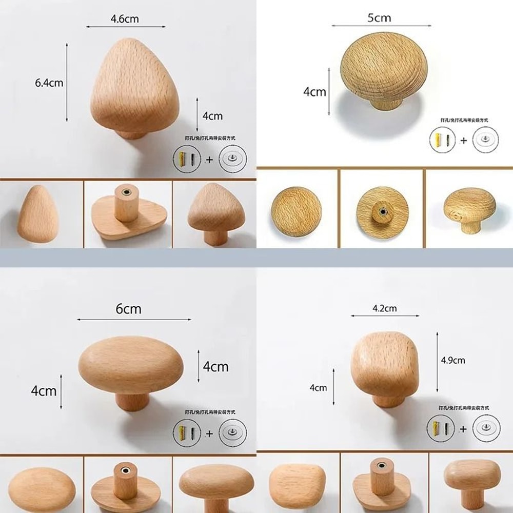 Minimalist Natural Wooden Wall Hooks Modern Entryway Coat Key Hanger Pegs 4