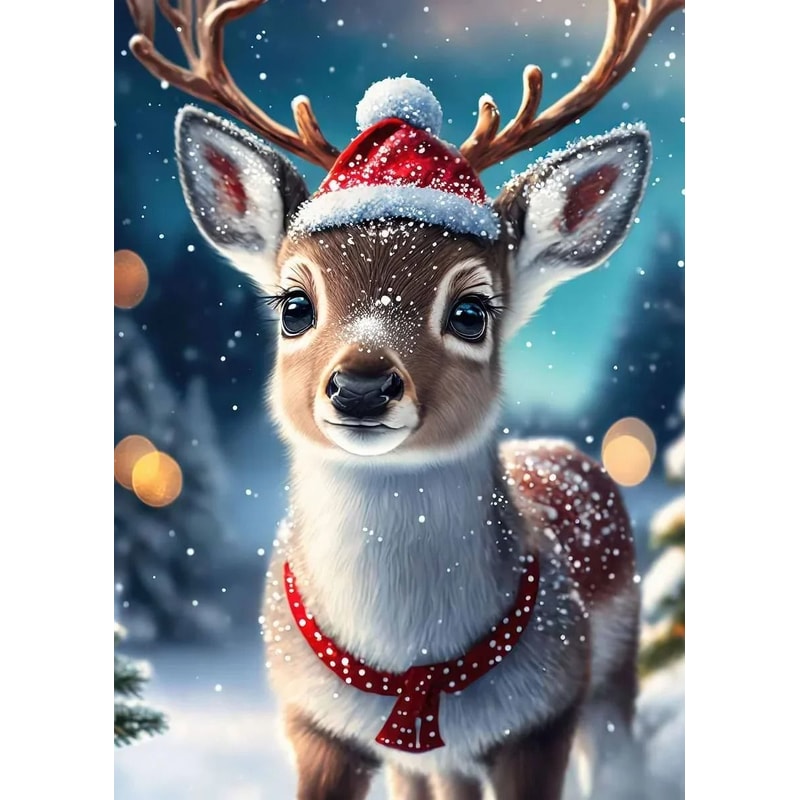 Classic Traditional Christmas Wall Art Santa Claus Tree Gift Poster Canvas Painting 23