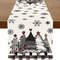 Retro Plaid Christmas Tree Table Runner Nordic Winter Holiday Dining Decor 4