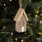 Wooden Nordic Christmas House Pendant Rustic Small Log House Tree Ornament 6