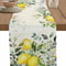 Eucalyptus Lemon Linen Table Runner Vibrant Mediterranean Spring Dining Decor 6