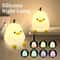 Cute Pear Silicone Night Light 7Color Dimmable TouchControlled Stress Relief Lamp 0