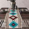 Aztec Ethnic Tribal Table Runner Boho Geometric Linen Kitchen Decor 0