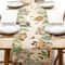 Vintage Flowers Birds Linen Table Runner Farmhouse Summer Botanical Dining Decor 6