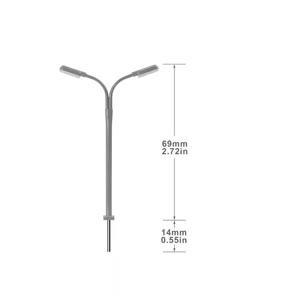 Model Platform LED Street Lamp 5Piece 1 160 Scale NGauge Miniature Lighting 4