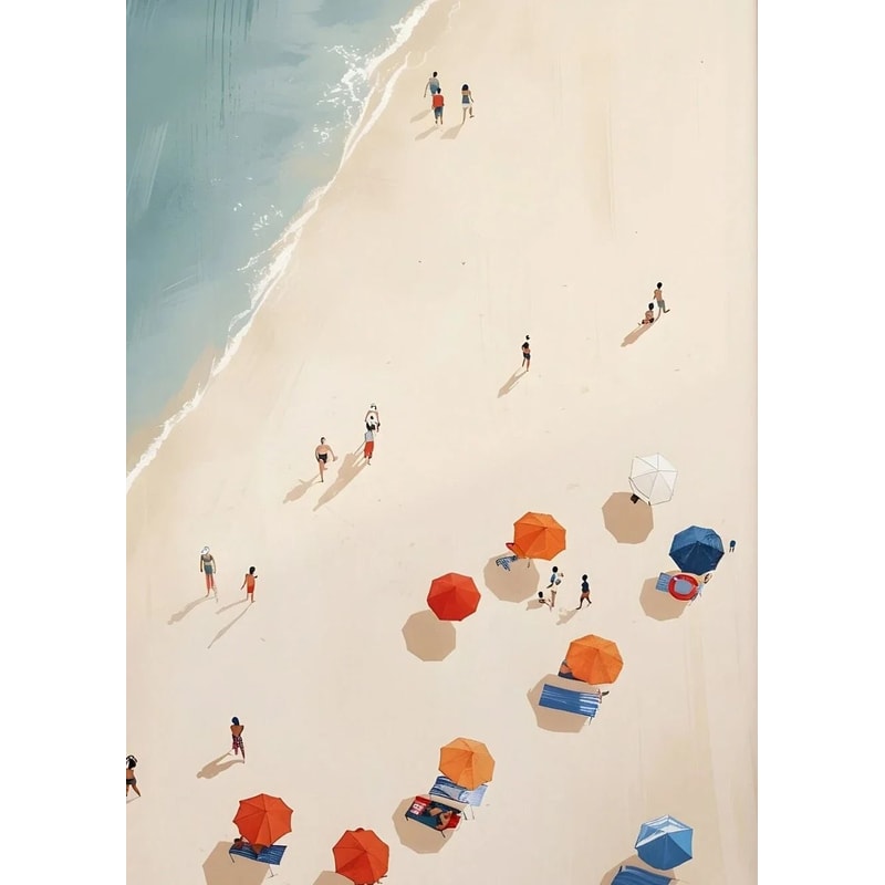 Summer Pool Party Canvas Wall Art Nordic Beach Ocean Aesthetic Home Decor 6