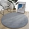 Modern Coral Velvet Circular Area Rug Silent MoistureProof Play Mat For Living Rooms 8