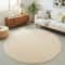 Modern Coral Velvet Circular Area Rug Silent MoistureProof Play Mat For Living Rooms 0