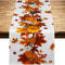 Fall Thanksgiving Pumpkins Table Runner Autumn Harvest Maple Leaves Linen Dining Decor 0