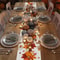 Fall Thanksgiving Pumpkins Table Runner Autumn Harvest Maple Leaves Linen Dining Decor 3
