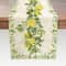 Spring Summer Lemon Floral Table Runner Seasonal Botanical Linen Dresser Scarf 0