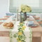 Spring Summer Lemon Floral Table Runner Seasonal Botanical Linen Dresser Scarf 2