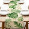 Tropical Summer Palm Leaves Table Runner Lush Greenery Linen Dining Decor Outdoor Party Accent 6