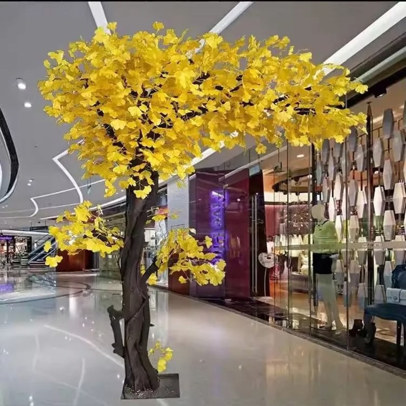 Grande Artificial Living Trees Silk Peach Cherry Maple Exhibition Decor For Luxury Interiors 6
