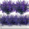 12 Bunches Outdoor Artificial Flowers UV Resistant Plastic Shrubs Fake Greenery For Window Boxes 6
