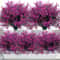 12 Bunches Outdoor Artificial Flowers UV Resistant Plastic Shrubs Fake Greenery For Window Boxes 7