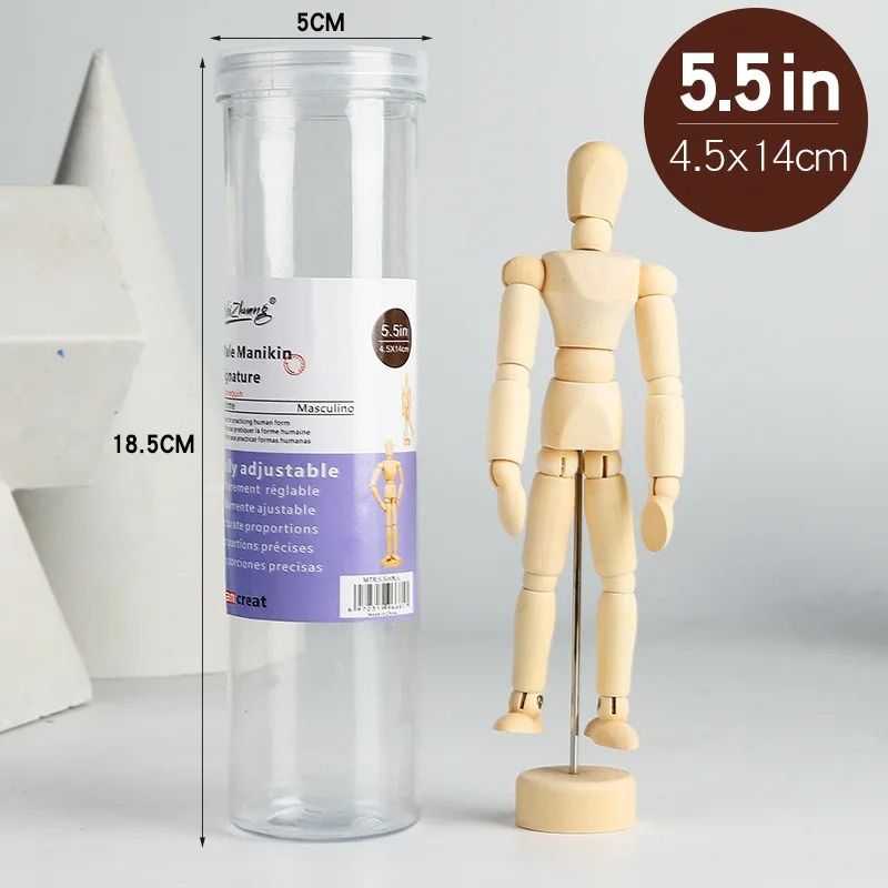 Artists Wooden Drawing Mannequin Posable Human Figurine For Anatomy Study Minimalist Home Decor 6