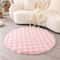 Premium Faux Rabbit Fur Bubble Carpet Round UltraSoft Living Room Rug Kids Bedroom Game Cushion 12