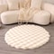 Premium Faux Rabbit Fur Bubble Carpet Round UltraSoft Living Room Rug Kids Bedroom Game Cushion 8