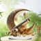 Eid Ramadan Moon Turret Acrylic Ornament 2D Floral Lantern Desktop Decor Office Gift 3