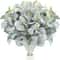 Premium SoftTouch Artificial Lambs Ear Stems 10Piece Faux Greenery For Wedding Bouquets Wreaths 0