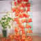 23M Autumn Red Maple Leaf Vine Simulated Foliage Wreath For Thanksgiving Halloween Festive Decor 0