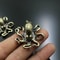 Retro Brass Octopus Miniature Solid Copper Sea Animal Figurine Desktop Tea Pet Craft 4