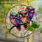 Prismatic Owl Family Window Suncatcher Colorful StainedGlass Style Pendant For Home Garden Decor 3