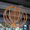 Rustic Metal Spiral Wind Spinner Large 25Inch Kinetic Weather Vane Handicraft For Window Backyard 3