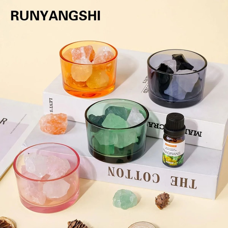 Natural Crystal Raw Stone Aromatherapy Lamp Rose Quartz Healing Mineral Light For Home Wellness D 1