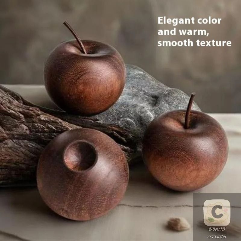 HUA HUA HandCarved Wooden Apple Diffuser Natural Rosewood Essential Oil Passive Diffuser For Home 1