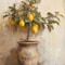 Mediterranean Lemon Garden Canvas Art Retro Olive Tree Botanical Print For Summer Kitchen Modern 10