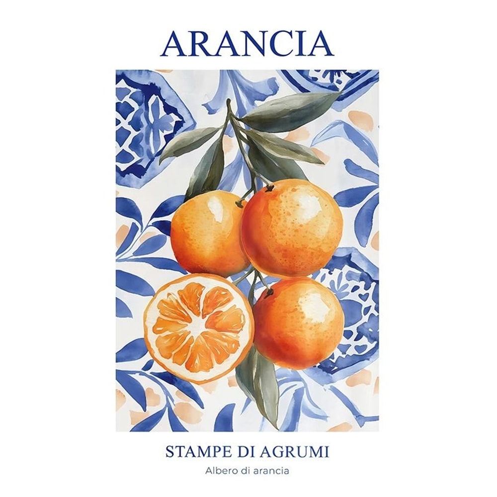 Mediterranean Lemon Garden Canvas Art Retro Olive Tree Botanical Print For Summer Kitchen Modern 8