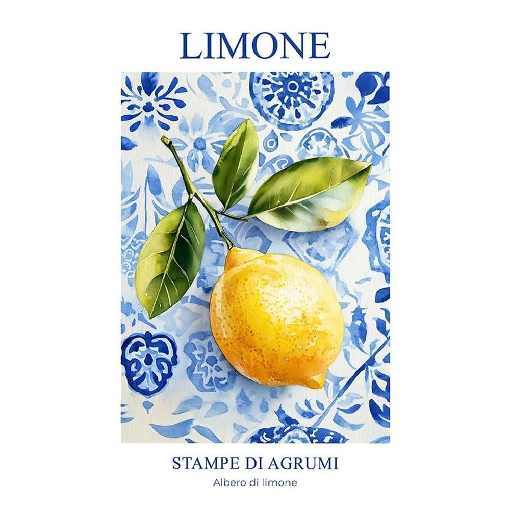 Mediterranean Lemon Garden Canvas Art Retro Olive Tree Botanical Print For Summer Kitchen Modern 16