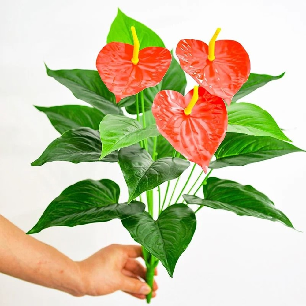 53cm Lush Monstera Deliciosa Frond Premium Artificial Palm Greenery For Tropical Garden Modern Ho 7