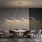 Modern Linear LED Chandelier Minimalist Dining Room Pendant Lamp For Kitchen Luxury Home Decorati 4
