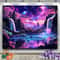 VIKAMA Fantasy Starry Sky Tapestry Glowing Waterfall Planet Feature Wall Art For Modern Living Ro 0