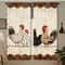 Retro Polka Dot Chicken Cafe Curtains 2Piece Contemporary LightFiltering Rod Pocket Drapes For Kit 2