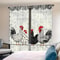 Retro Polka Dot Chicken Cafe Curtains 2Piece Contemporary LightFiltering Rod Pocket Drapes For Kit 3