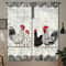 Retro Polka Dot Chicken Cafe Curtains 2Piece Contemporary LightFiltering Rod Pocket Drapes For Kit 5