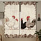 Retro Polka Dot Chicken Cafe Curtains 2Piece Contemporary LightFiltering Rod Pocket Drapes For Kit 6