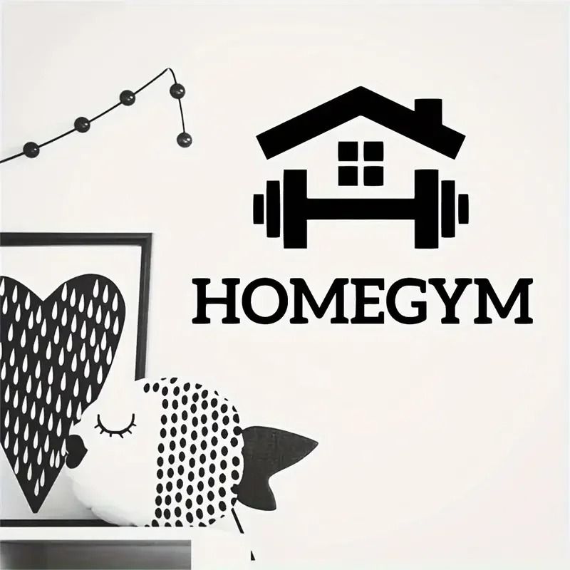 Modern Home Gym Wall Decal 61cm Large Barbell Fitness Sticker For Personal Training Studio Exerci 1