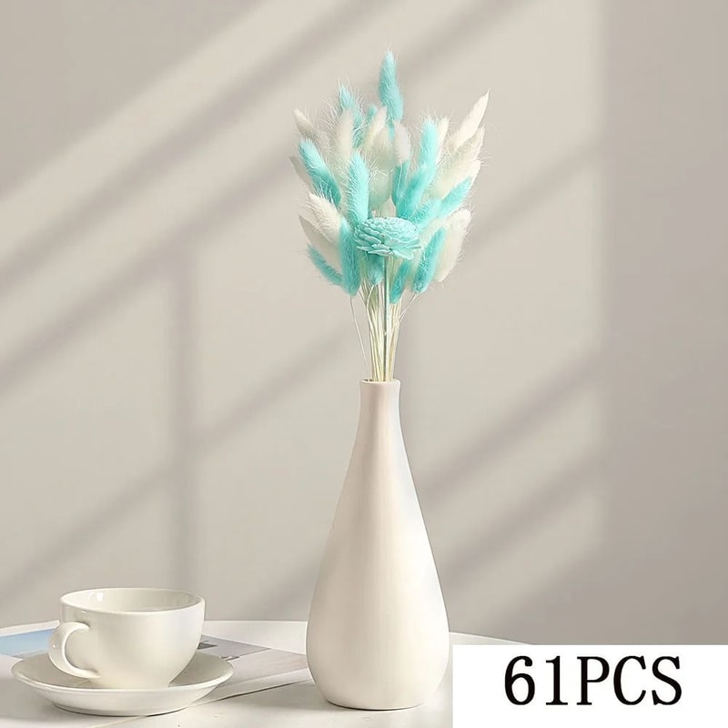 Preserved Helichrysum Eucalyptus Bouquet Colorful Boho Floral Centerpiece With Pampas Grass For W 10