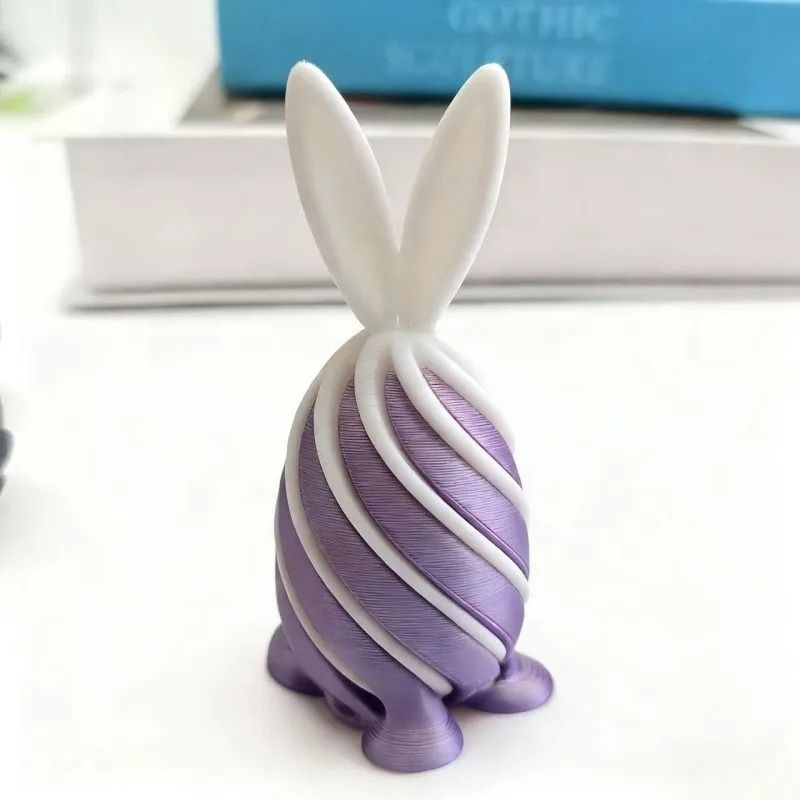 Impossible Spiral Pyramid Bunny Fidget Toy 3D Printed Rotating Kinetic Sculpture For Stress Relie 26