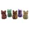 Natural Crystal Cat Statue HandCarved 18 Amethyst Tiger Eye Healing Figurine For Chakra Meditatio 3