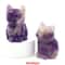 Natural Crystal Cat Statue HandCarved 18 Amethyst Tiger Eye Healing Figurine For Chakra Meditatio 8