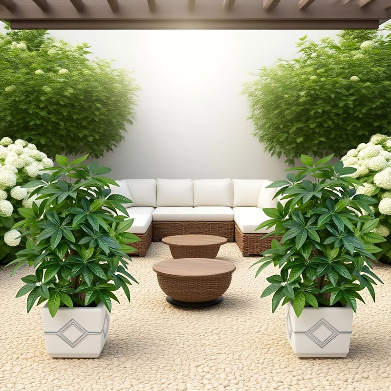 82cm Realistic Artificial Money Tree Large Green Palm Plant For Outdoor Garden Balcony Home Decor 4