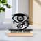 Custom Ophthalmologist Metal Statue Personalized Eye Doctor Desktop Decor With Wooden Base Profes 0